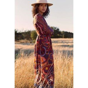 NWT ANTHROPOLOGIE Maren Embroidered Maxi Dress